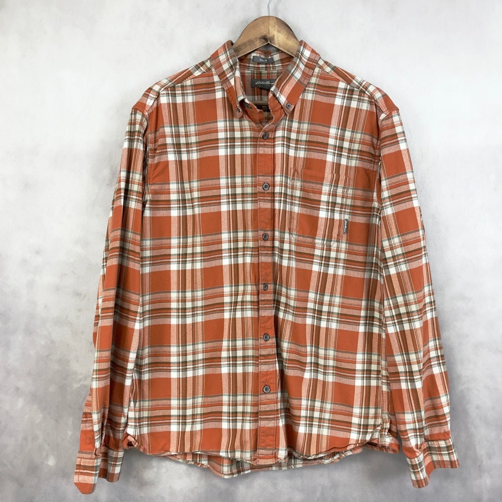 Eddie Bauer Mens Shirt Large Classic Fit‎ Plaid Outdoor Rugged Fall Streetwear
